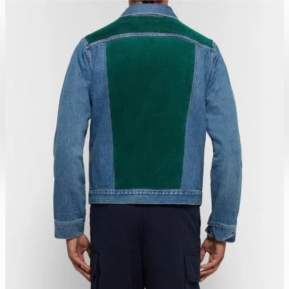 Levi's Orange Tab Trucker Jacket Men's Size 40/M corduroy Panel Casual Western - Picture 3 of 16